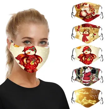 

1pc Reusable Mouth Masks for Adult Protection Face Mask Adjustable Dustproof Christmas Mask Washable Earloop Mask Mascarilla