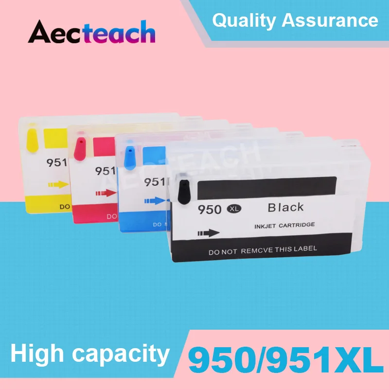 

Aecteach 4 Color Empty Ink cartridge for HP 950 XL for HP Officejet Pro 251dw 276dw 8100 8600 Printer