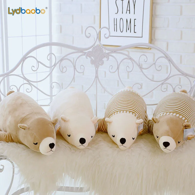 2019 New Kawaii Dressing Polar Bear Plush Doll Baby Super Soft Stuffed Wearable Sleeping Pillow Animal Toy Kids Gifts|Мягкие игрушки