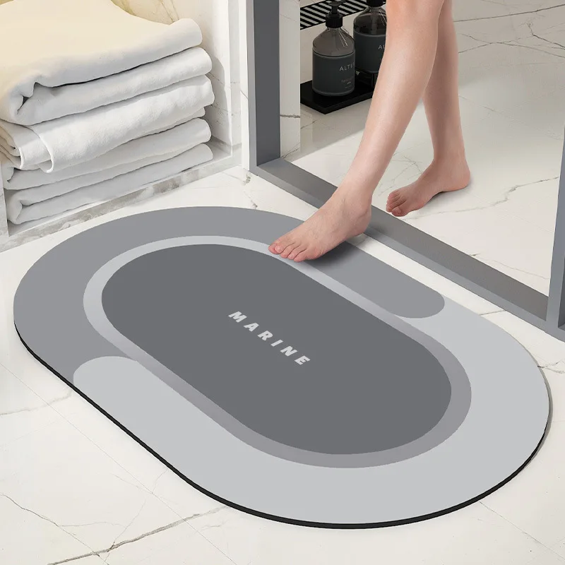 Super Absorbent Bath Mat Quick Drying Bathroom Rug Nonslip Entrance