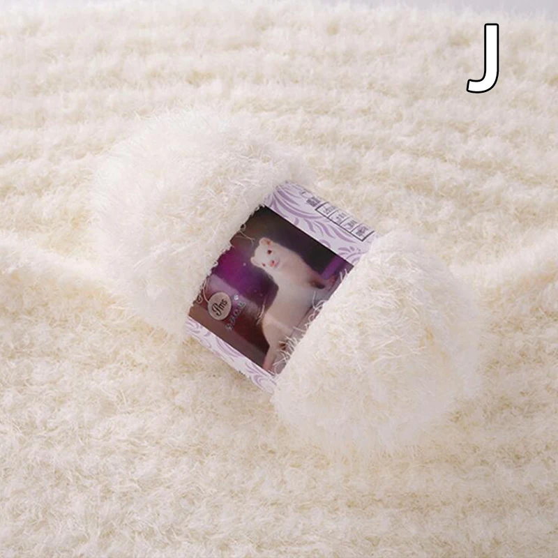 Зимняя пушистая пряжа для детей, теплый свитер, вязаный крючком, мягкая массивная пряжа Cora для вязания, около 100 г - Цвет: J
