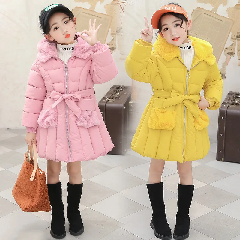 

Baby Girl Boy Clothes Kids Winter Jacket For Kids Girls Solid Hoodie Baby Winter Coat Cute Warm Girls' winter long cotton coat