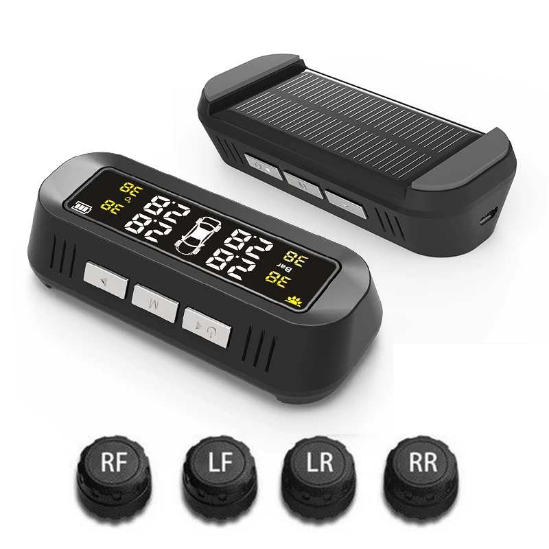 

0-800Kpa Tire Pressure Monitor Accessories Warning Kit Real-time Monitor Tester External Sensor Receivers 5-16V