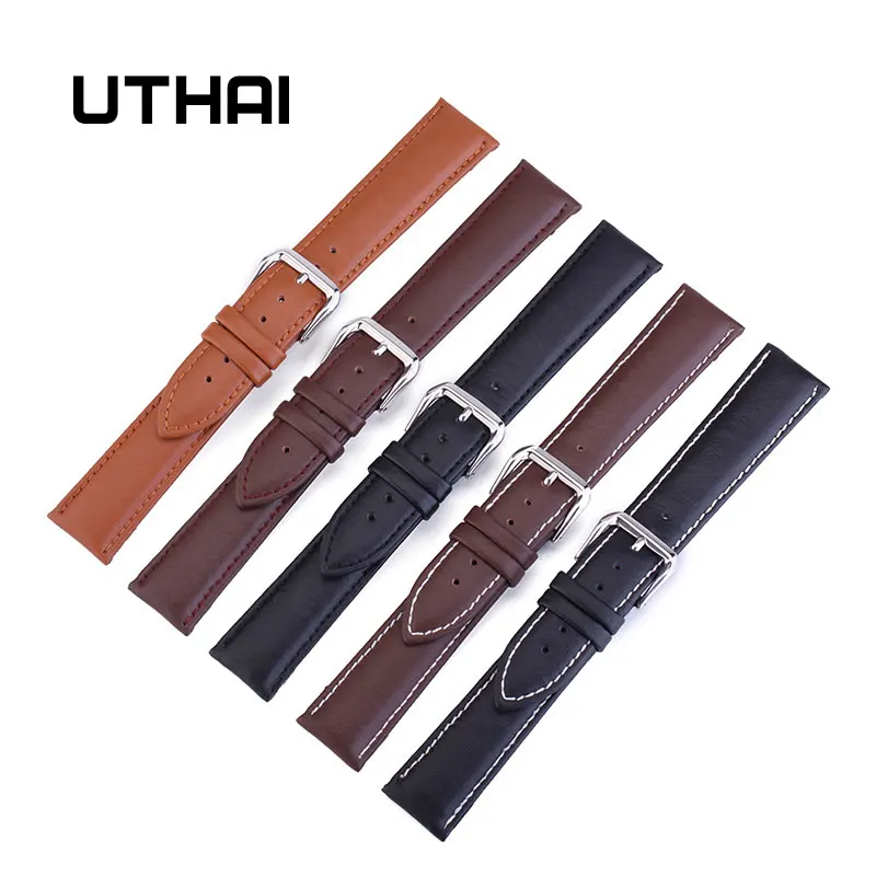 UTHAI Z24 22 мм кожаный ремешок для часов 10-24 мм ремешки для часов аксессуары для часов Высокое качество 20 мм ремешок для часов
