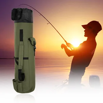

Dark Green Fishing Rod Organizer Folding Portable Fishing Rod Carrier Fishing Pole Tools Storage Bag Case Fishing Gear Organizer