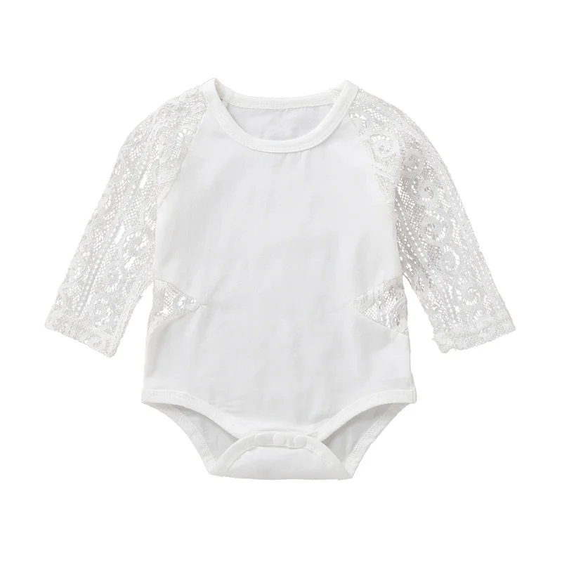 W Оригинальные комбинезоны для малышей от 0 до 24 месяцев, Осенние Комбинезоны хлопковые комбинезоны для мальчиков и девочек, комплект одежды для малышей, кружевные боди - Цвет: W