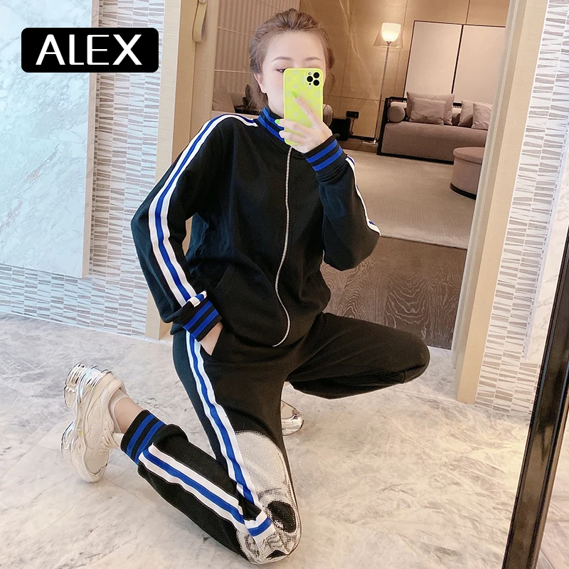 Alex plein толстовка женская зимняя одежда Стразы в виде звезд и эстетику уличная для пар на молнии стиле &quotхип