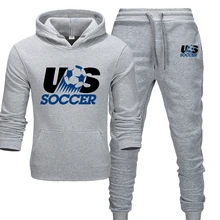 

2022 Spring And Autumn Cotton Men's Soccer Sports Sets Tracksuit Sets Casual Hoodies Suit Fitness Training Clothing