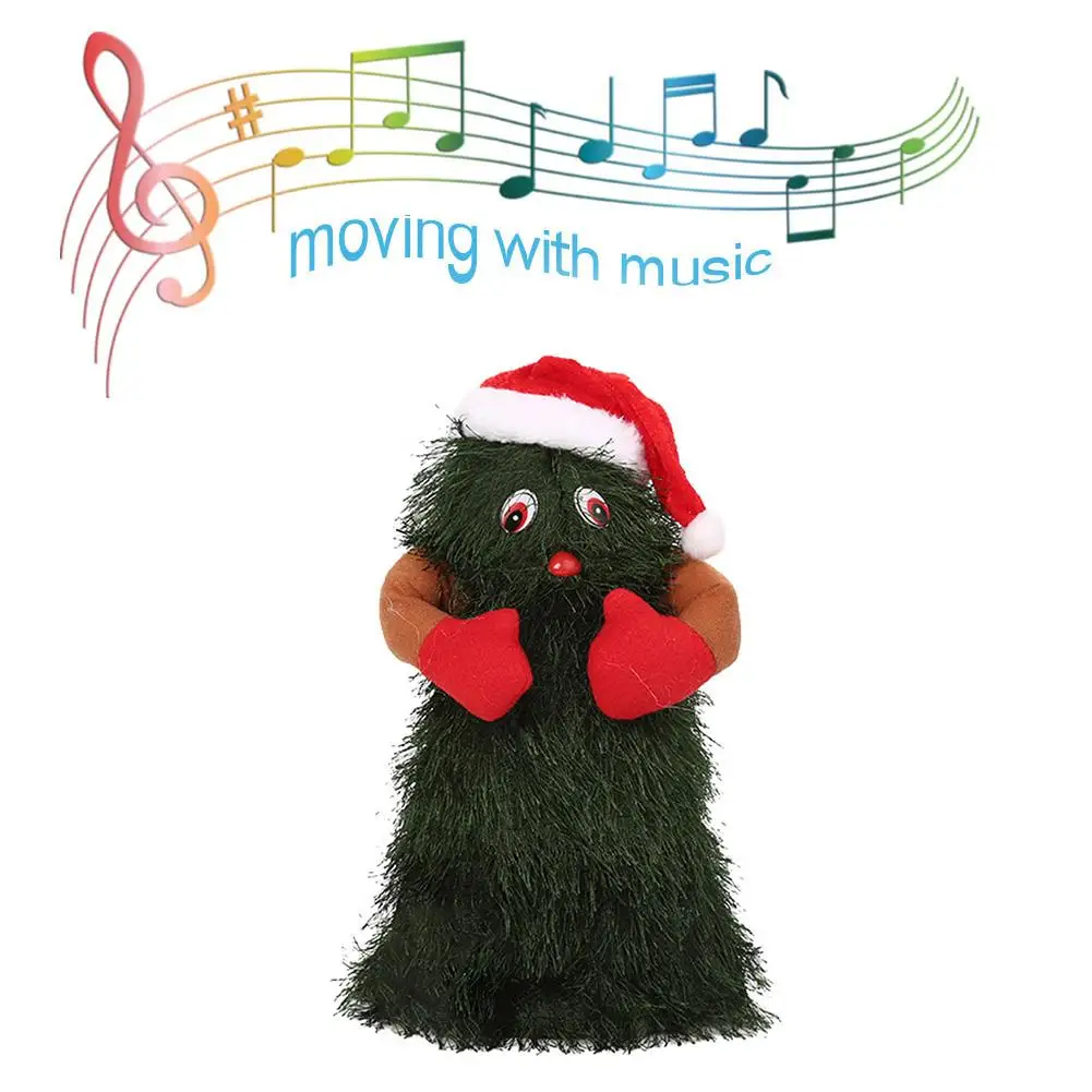 12 дюймов Рождественская Поющая и Танцующая электрическая игрушка плюшевая музыка вращающаяся Танцующая елка Рождественские украшения