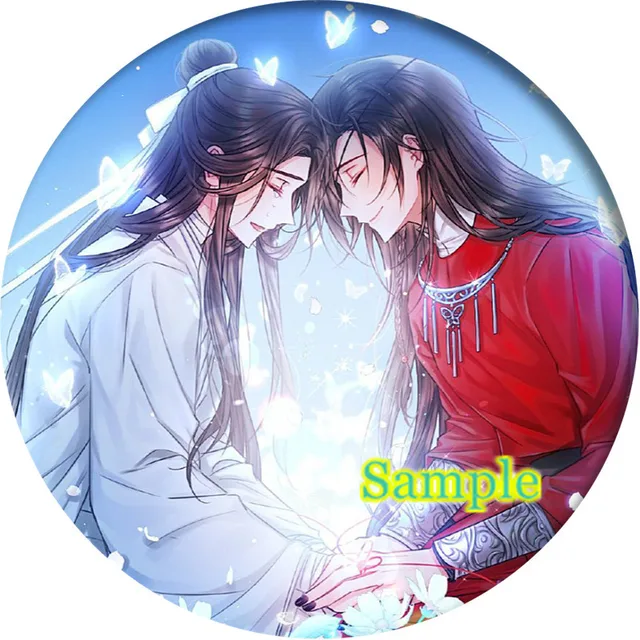 Cartoon tian guan ci fu Hua Cheng Xie Lian Cosplay Badge Brooch Pin Anime Accessories For Clothes Backpack Decoration gift 11