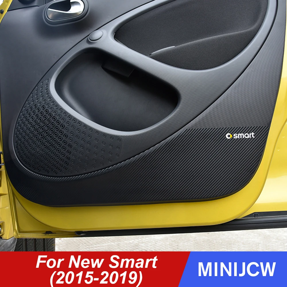 Car Door Anti kick Pad Protector Anti dirty Film Carbon Fiber Sticker For New Smart 453 fortwo