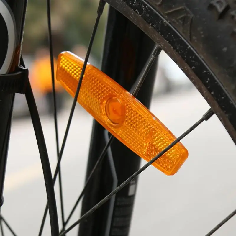 Форма рыбы велосипедная перекладина Plsatic отражающие стекла MTB колесо для дорожного байка обода отражатели ночной езды безопасный Предупреждение ющий декоративный клип желтый