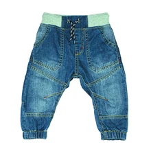 Детская Костюмы для новорожденных брюки детские Легинсы для маленьких девочек джинсы джинсовые брюки для мальчиков носочные изделия для новорожденных и грудных детей, эластичная кулиска на талии