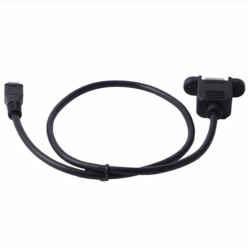 50cm Printer Panel Mount USB 2.0 B Female Socket To Micro USB 5 Pin Male Cable