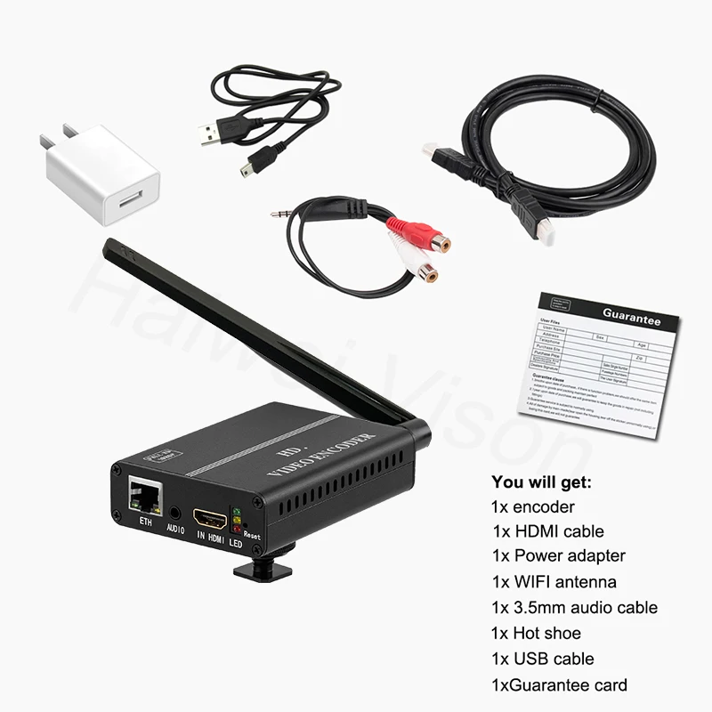 Кодировщик HWCODEC H8110WP H.264 HDMI 1080P 60FPS IP видео записывающее устройство P2P RTSP RTMP UDP HTTP RTMPS