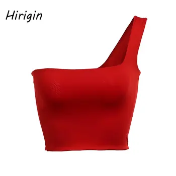 

2020 sexy one shoulder Tank Tops Solid color Cami High quality sleevesless Vest Casual Tank Top Fashion Crop Tops for party club