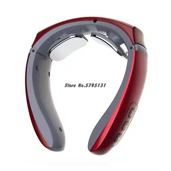 

Upgrade Pulse Neck Massager Electric Heating Vibration Cervical Massager Far Infrared Hot Compress Relieve Pain Best Gifts