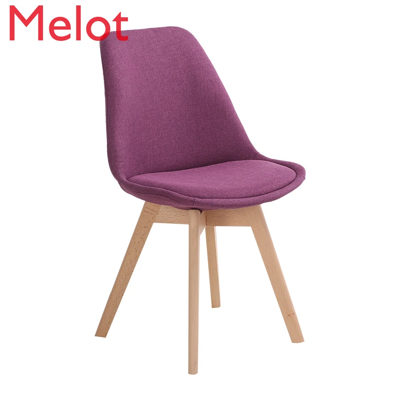 

Simple Modern Home Dining Chair Back Office Chair Creative Solid Wood Nordic Chair