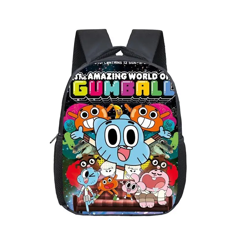12 дюймов удивительный мир Gumball школьные сумки детский сад Детский рюкзак для девочек мальчиков детские рюкзаки Mochila