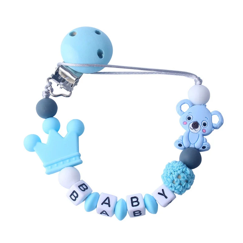 Клипсы для соски мультфильм коала DIY силиконовые красочные соски цепи Детские Соска игрушки-Жвачки пустышка Прорезыватель для зубов с прищепкой держатель