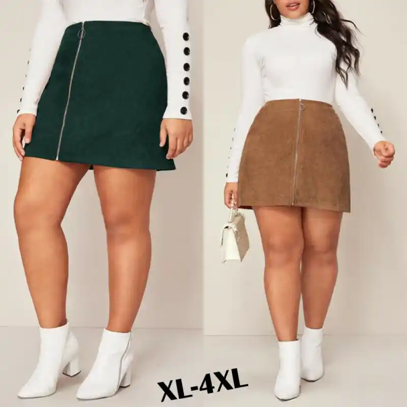 high waisted skirt outfits plus size
