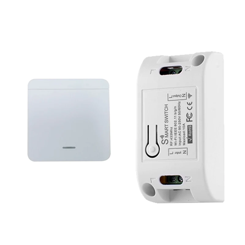 

Wifi Wireless 433MHz RF Relay Receiver Smart Home Light Switch Module Wall Lamp Remote Control Switches