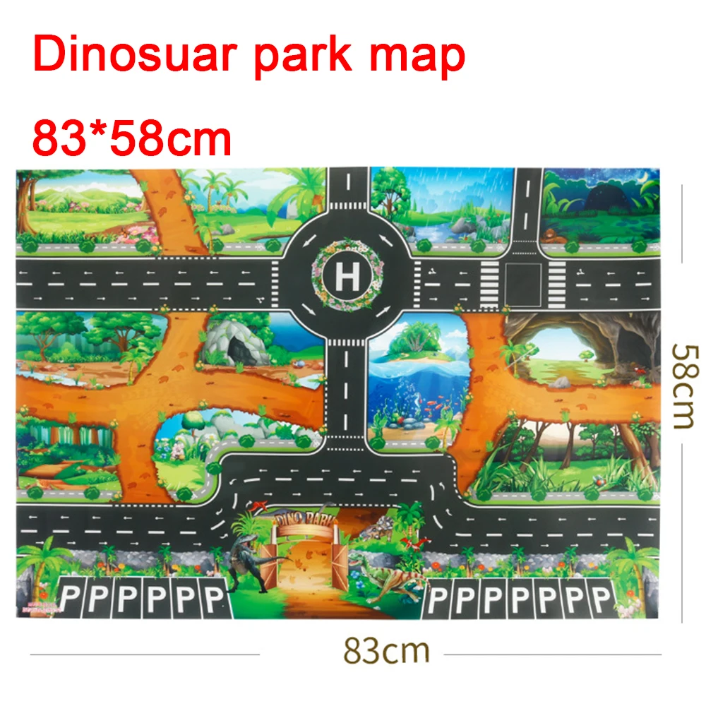 130*100 см большой городской дорожный Автомобильный парк Игровой Коврик нетканый водонепроницаемый детский автомобильный игровой коврик игрушки для детей коврик для мальчика автомобиль N2150N10