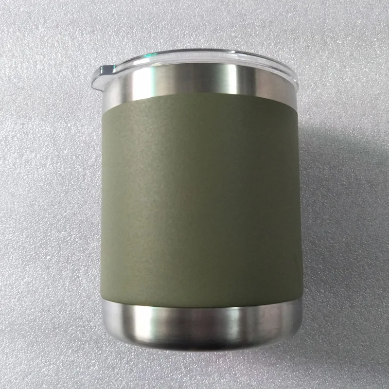 Army Green 10 унций Единорог стакан из нержавеющей стали с двойной стенкой вакуумной изоляцией чашка с защитой от проливания крышкой вакуумная изоляция пивная кружка - Цвет: Army Green