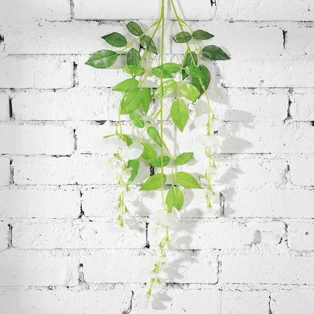 Wisteria Vine Artificial Flowers Silk Garland Arch plant decor home garden decoration hanging plant wall christmas decoration SMTZTH003