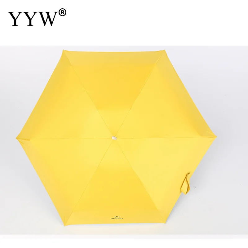 yellow 5 складной мини-зонтик Женский Мужской карманный зонтик Анти-УФ Зонты Зонтик Paraguas мини Guarda Chuva Ambrella портативный - Цвет: yellow