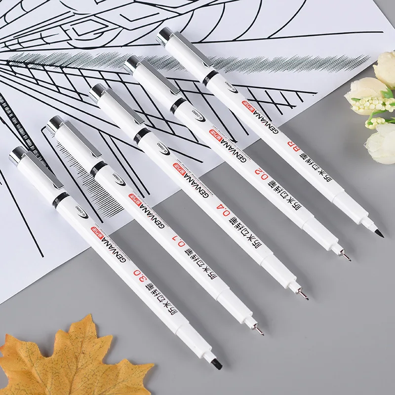 Professional 12 개/대 Sakura Pigma Micron 펜 바늘 드로잉 펜 Lot 005 01 02 03 04 05 08 1.0 2.0 3.0 브러시 펜 Art Markers