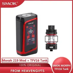 Оригинальный SMOK Morph 219 мод 219 Вт TC коробка мод 0,001 s Скорость Стрельбы большой экран SMOK мод с 9 мл SMOK TFV16 Танк против Drag 2/gen мод