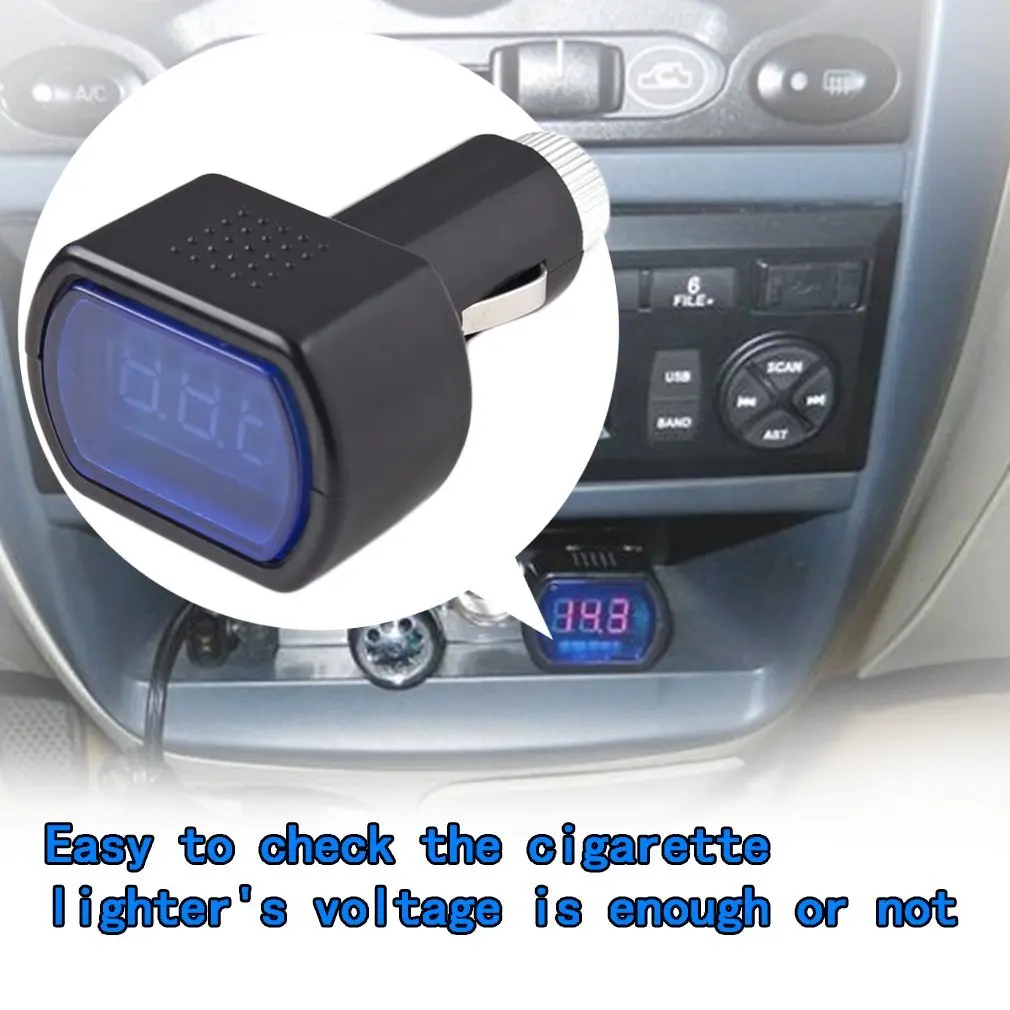 NewIncorrupt Compteur de tension électrique universel dallume-cigare daffichage numérique de LED pour le voltmètre de moniteur de batterie de véhicule de voiture automatique noir 