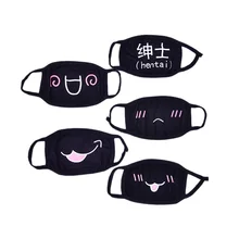 1 шт., унисекс, мультяшная забавная маска для рта с изображением зубов и букв, унисекс, мультяшная хлопковая маска для лица с половинным ртом, противопылевые Зимние Теплые маски