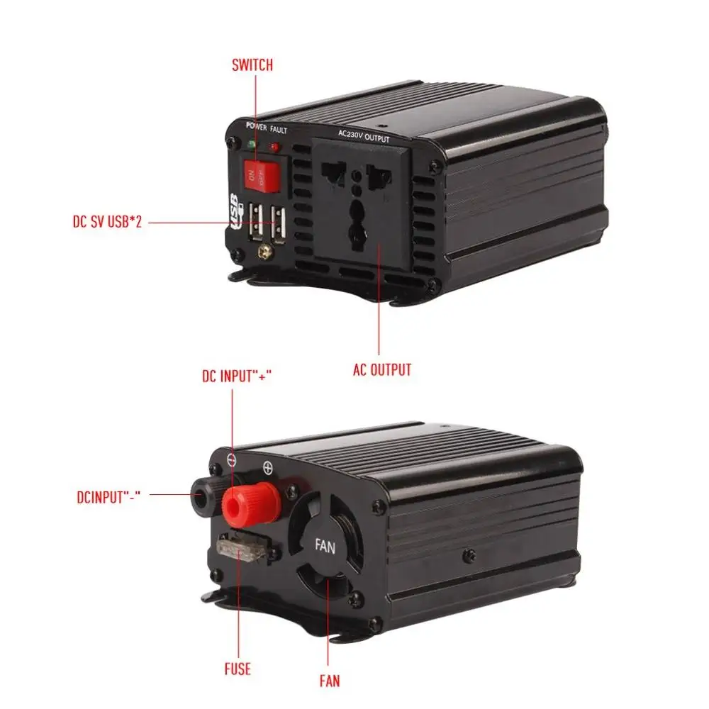 300W500W1000W1500W автомобильный инвертор 12V постоянного тока до 220 В Модифицированная синус волны инвертор