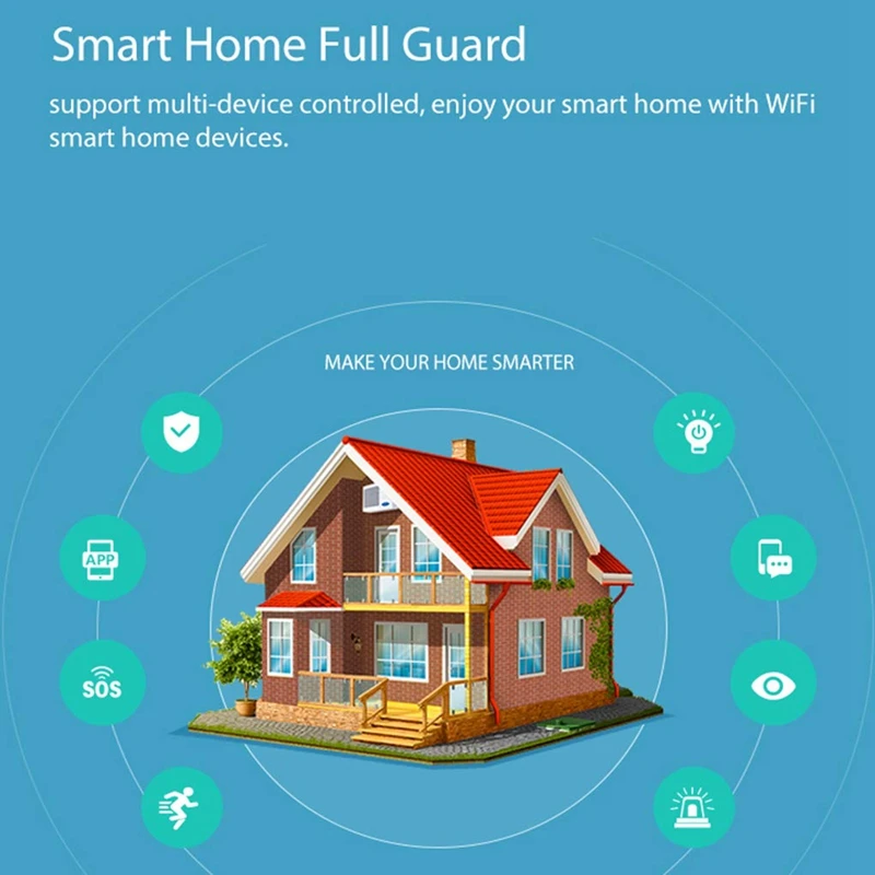 Hot 3C-Wifi Motion Sensor Alarm Detector Pir Motion Detector For Smart Home Automation And App Notification Alerts,No Hub Need
