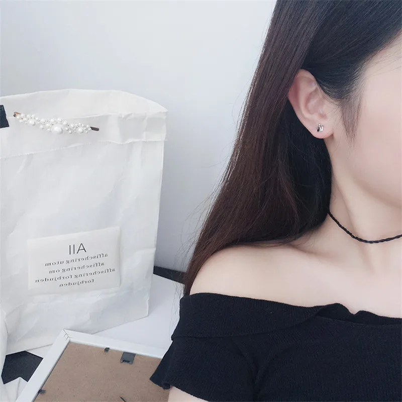 925 Sterling Silver Korean Version Mini Cute Crown Earrings Women Fashion Simple Wedding Party Jewelry Accessories - Image 2