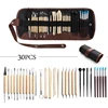 30pcs DIY Clay Pottery Tool Set Drill Pen Ceramics Sculpting Carving Sculpture Craft Wooden Handle Modeling Kit ► Photo 1/6