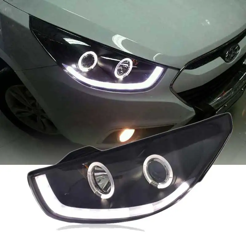 

LED head light for Hyundai IX35 2010 to 2014 year led headlamp retrofit assembly black color SK