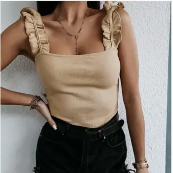 

Women Summer Sexy Solid Color Backless Slim Fit Tops