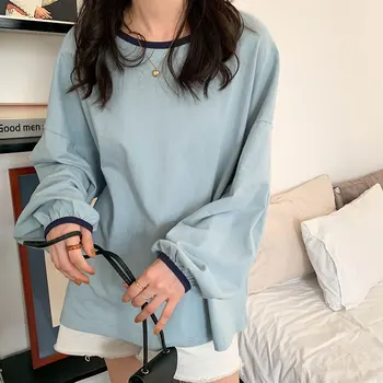 

Loose Casual Lantern Sleeve T-shirt Women's T-shirts Ulzzang Japanese Kawaii Vintage Female Korean Harajuku Clothes For Women