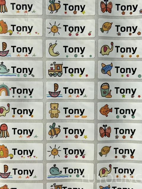 120Pcs S size Name Tag Sticker Customize Stickers Waterproof Personalized Labels Children School Stationery office Water variety 30x11mm A