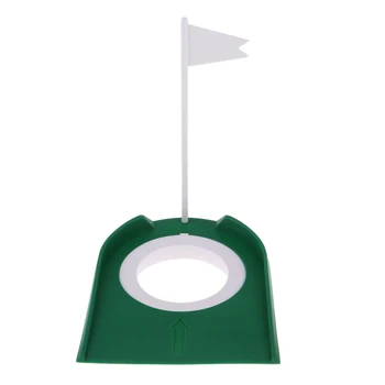 

2Pieces Golf Practice Putting Cup with Hole & Flag - Golf Equipment Training Aid for Indoor Outdoor Office Garage Yard