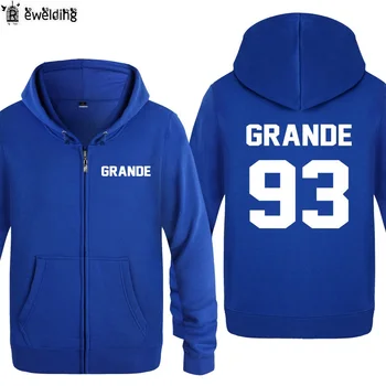 

Zipper Hoodies Men Ariana Grande 93 Mens Hoodie Hip Hop Fleece Long Sleeve Music Rock Man's Jacket Coat Sweatshirt Skate Moletom