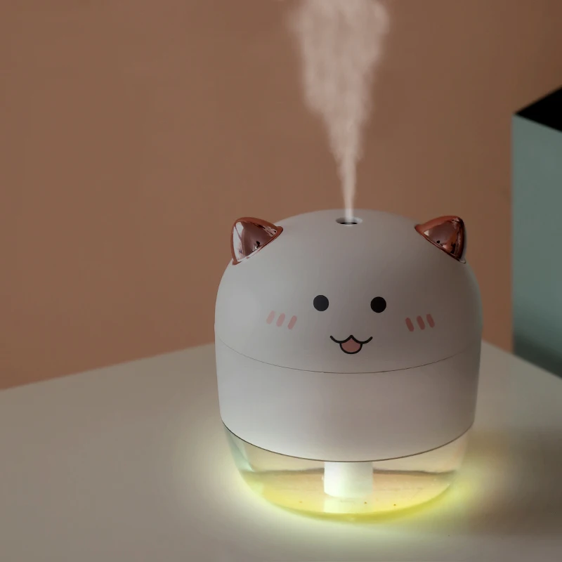 Mini LED Ultrasonic Devil Angel humidifier USB Air Humidifiers for Car Home Aromatherapy Essential Diffuser with Aroma Lamp