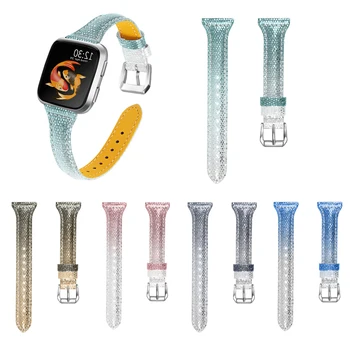 

Bracelet For Fitbit Versa / Versa 2 Genuine Leather Strap Ultra Soft Not Rust Or Distort Replacement Watch Band