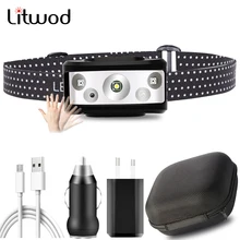 Hohe Qualität XP-G Q5 Sensor Led Scheinwerfer Gebaut in Batterie Kopf Lampe Scheinwerfer Lampen Licht Wasserdichte White & Red Emitting farbe