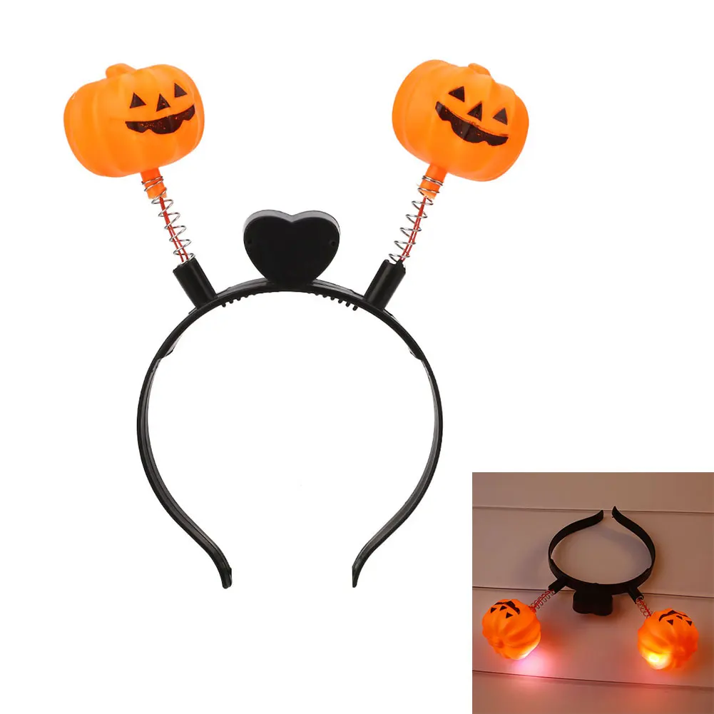 

Girl Halloween Party Bar Orange Pumpkin Skull Bat Headband Head bands Decoraton