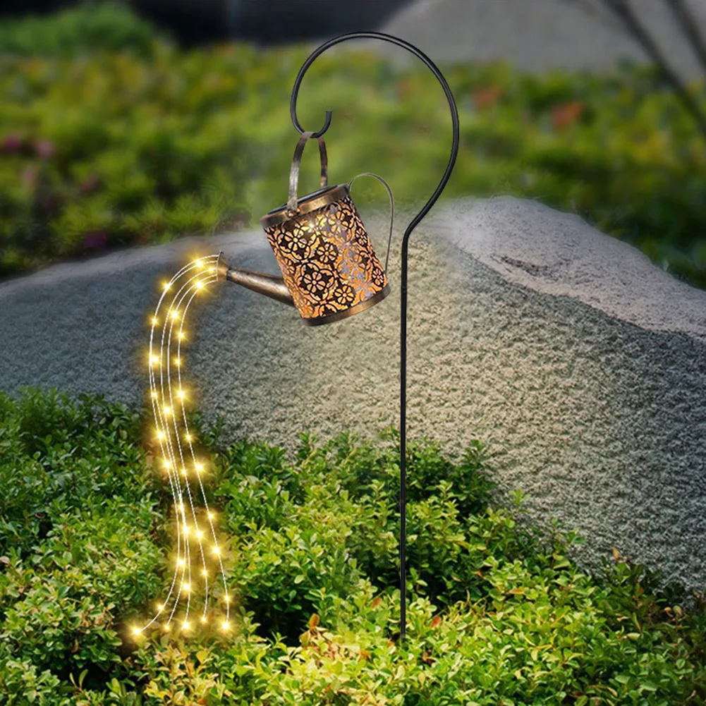 Star Shower Garden Art Light Decoration Led String Lights Watering Can