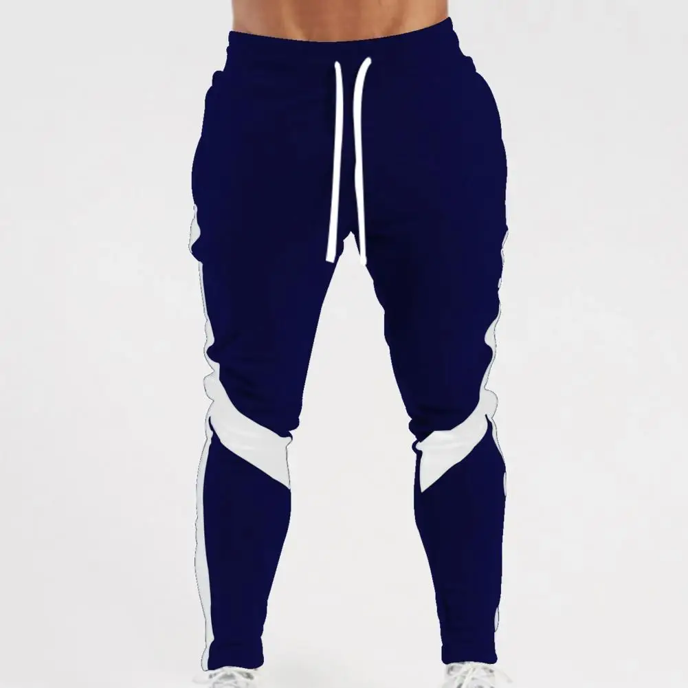 Men's Pencil Pants Bodybuilding Contrast Colors Breathable Trousers Patchwork Leisure Sport Training Jogging Splicing Long Pants men trousers